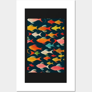 Fish pattern, a perfect gift for Anglers, Fisherman or any Nature Lover #5 Posters and Art